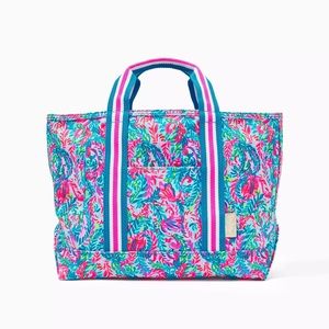 Lilly Pulitzer Mini Mercato Tote Bag - Surf Blue Flim Flam Accessories Small
